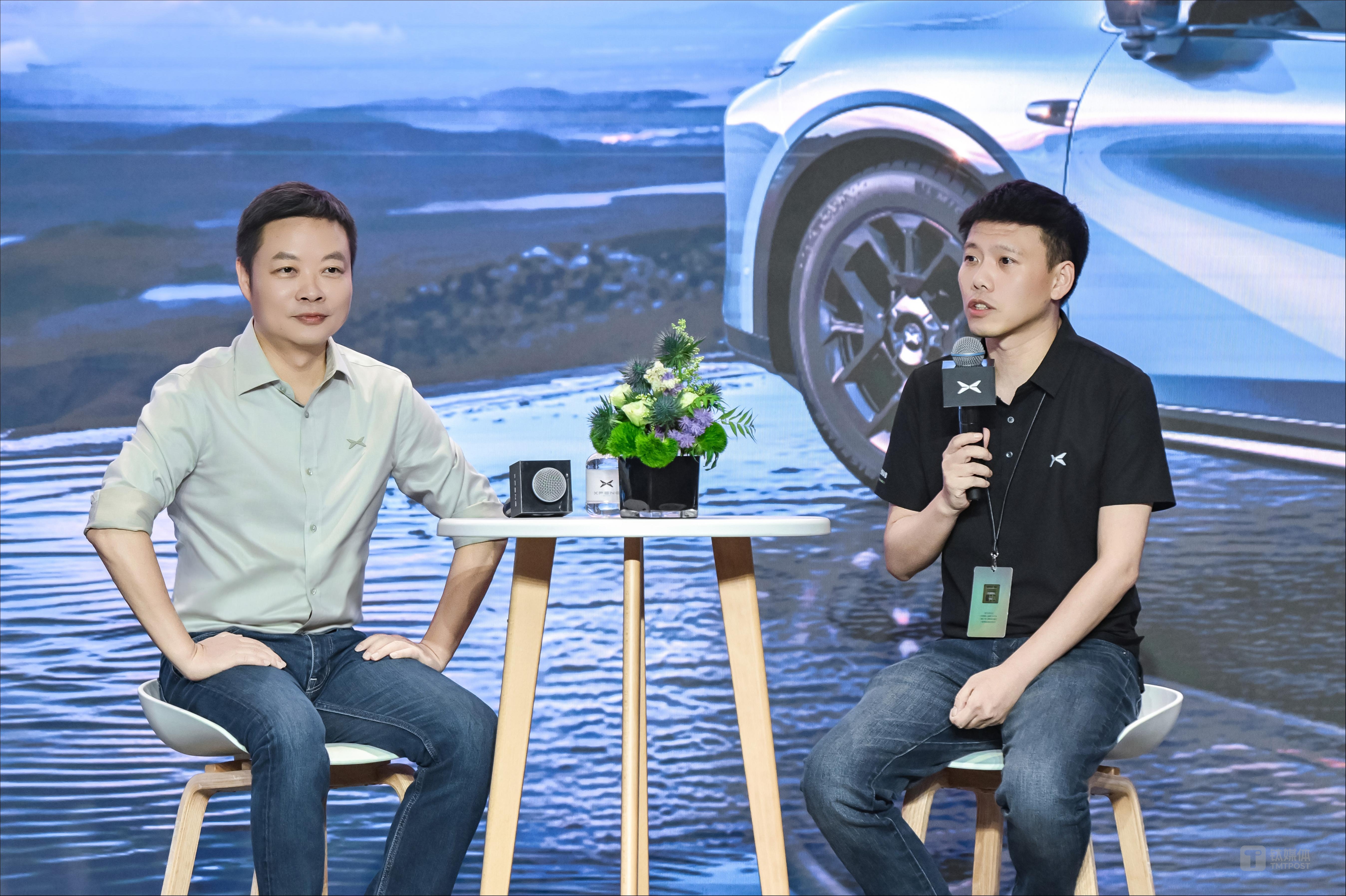 小鹏汽车董事长、CEO何小鹏与G7产品负责人Nick