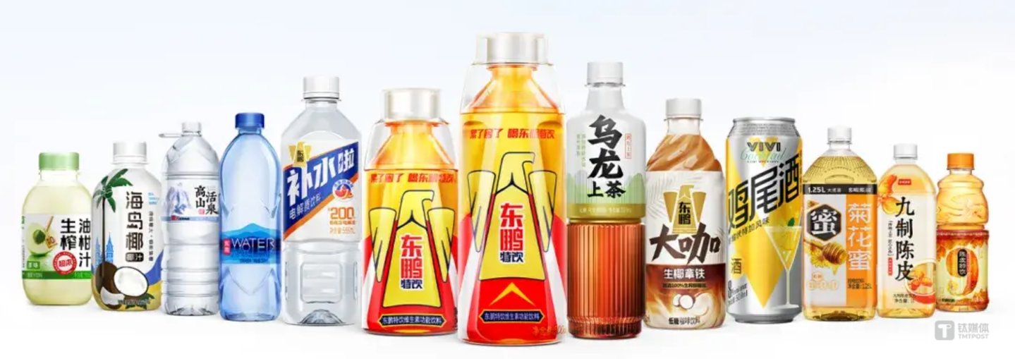 东鹏饮料产品矩阵,图片来源官网