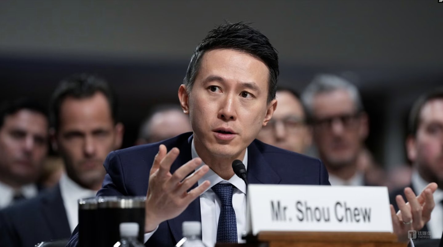 TikTok CEO 周受资2023年3月23日赴国会山出席众议院能源与商务委员会听证会，图片来源：The Associated Press