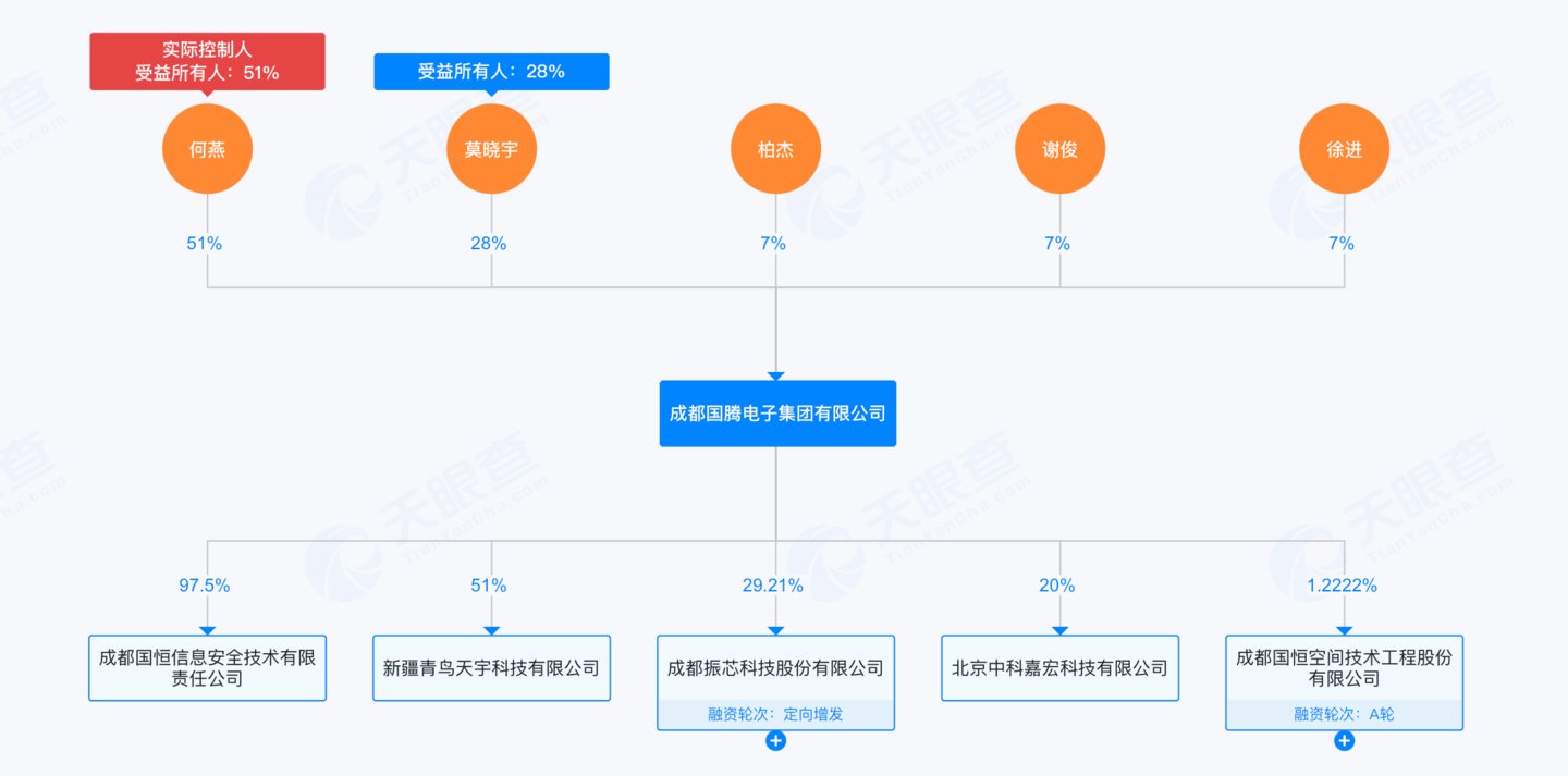 （国腾集团股权结构图，来源：天眼查）