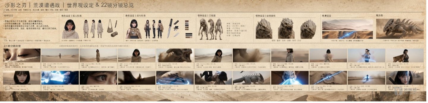 《沙影之刃》世界观设定&22镜分镜总览